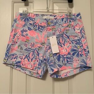 Lilly Pulitzer Callahan Stretch Shorts 5" Inseam Elephant Splash Size 0 NWT